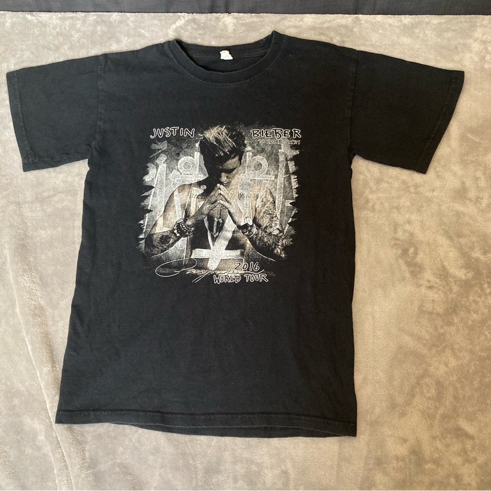 Justin Bieber 2016 Prosper World Tour Graphic T-Shirt - Black